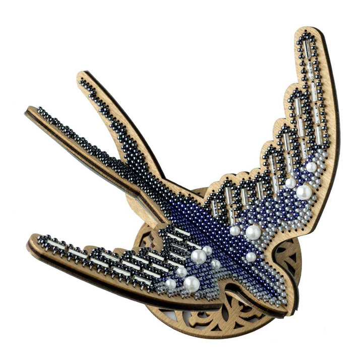 Wooden Bead Embroidery Kit ‚Äì ‚ÄúSwallow‚Äù FLK-583