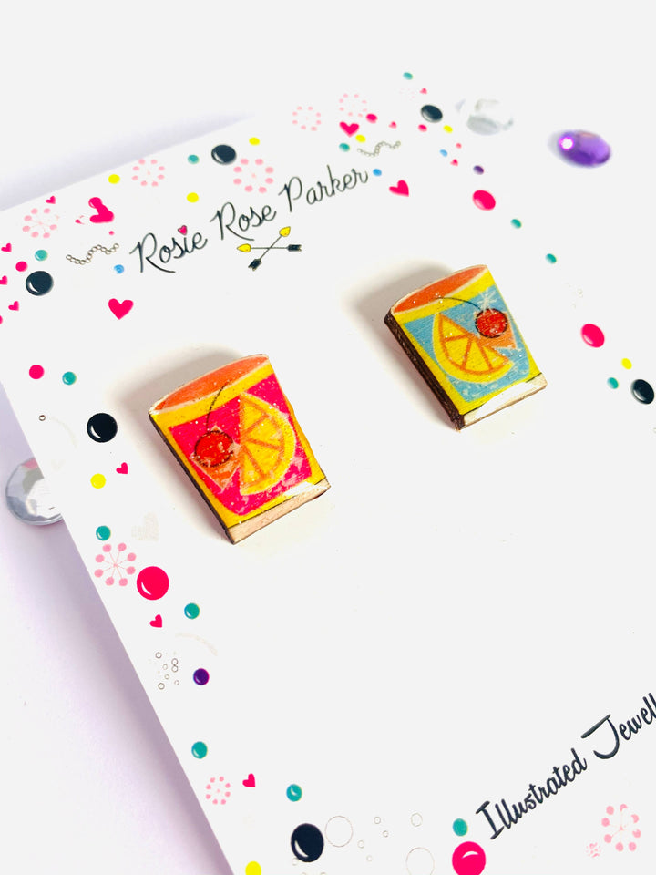 Summer Cocktail Stud Earrings by Rosie Rose Parker