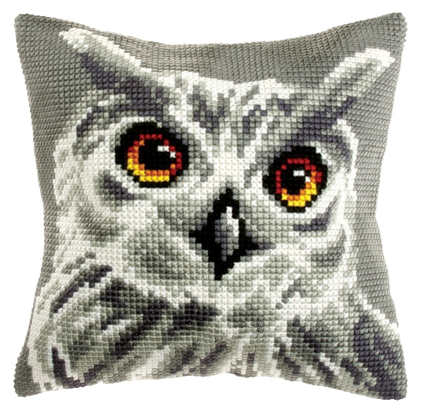 White Owl Cushion Cross Stitch Kit by Orchidea 9531