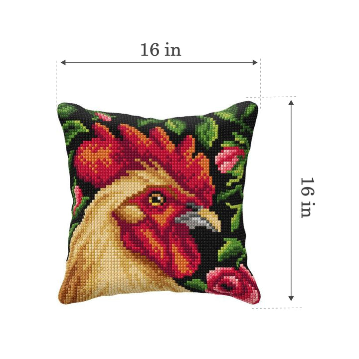 Cushion cross stitch kit  "Rooster" 99018
