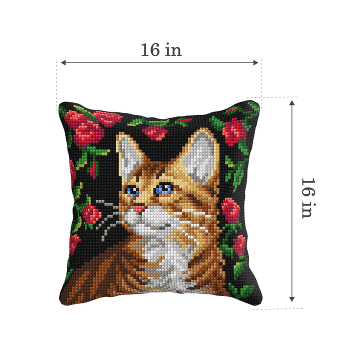 Cushion cross stitch kit  "Cat" 99035