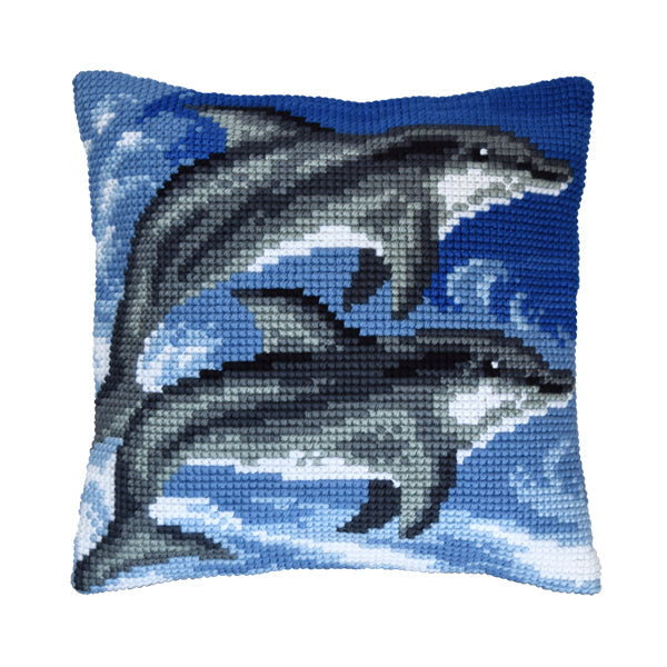 Dolphins Cushion Cross Stitch Kit by Orchidea 99065