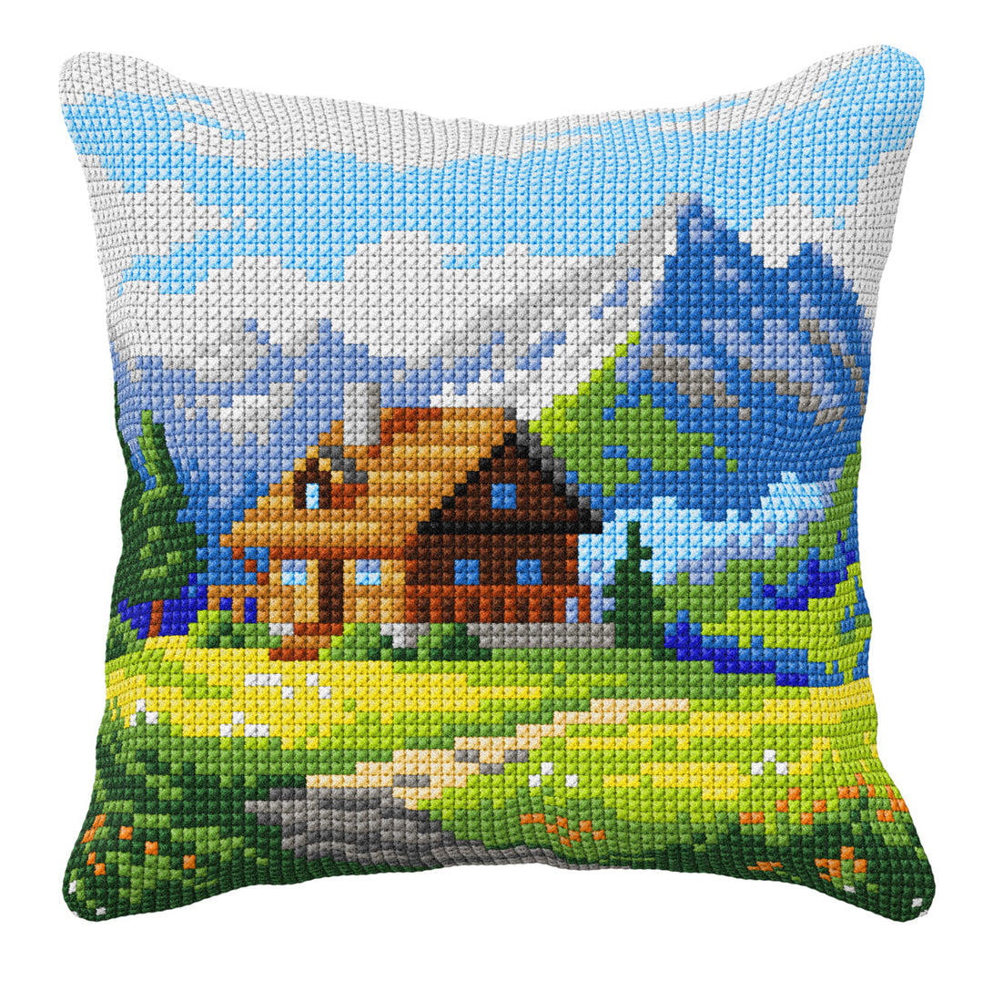 Mountain Landscape Cushion Cross Stitch Kit by Orchidea 99120