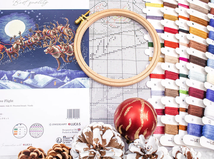 Christmas Eve Flight Counted Cross Stitch Kit by Letistitch L9959