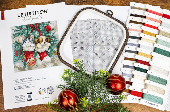 Christmas Naps Counted Cross Stitch Kit by Letistitch L9966