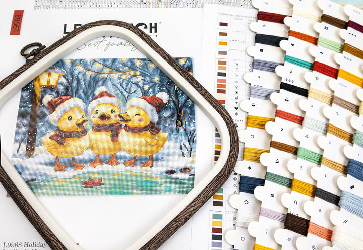 Holiday Ducklings Counted Cross Stitch Kit by Letistitch L9968