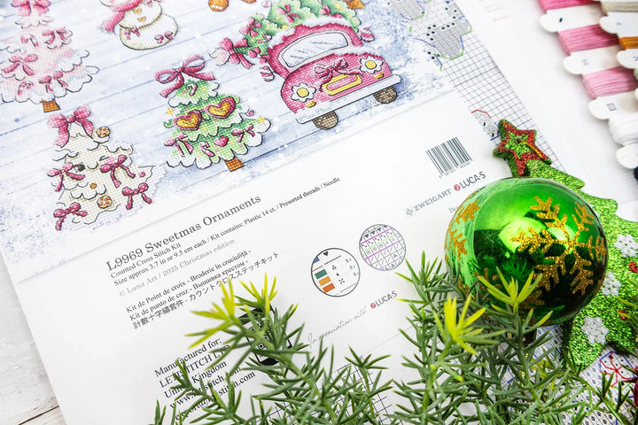 Sweetmas Ornaments Counted Cross Stitch Kit by Letistitch L9969