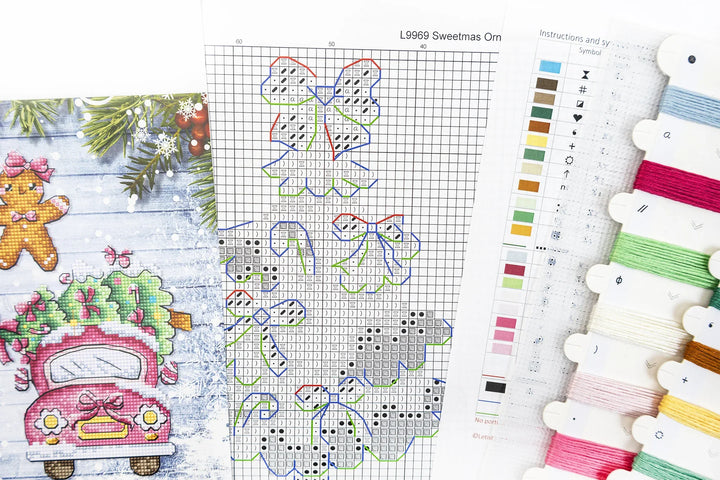 Sweetmas Ornaments Counted Cross Stitch Kit by Letistitch L9969