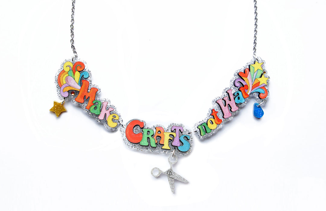 Make Tea Not War Necklace
