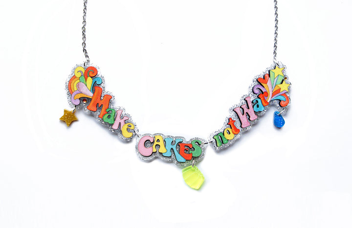Make Tea Not War Necklace