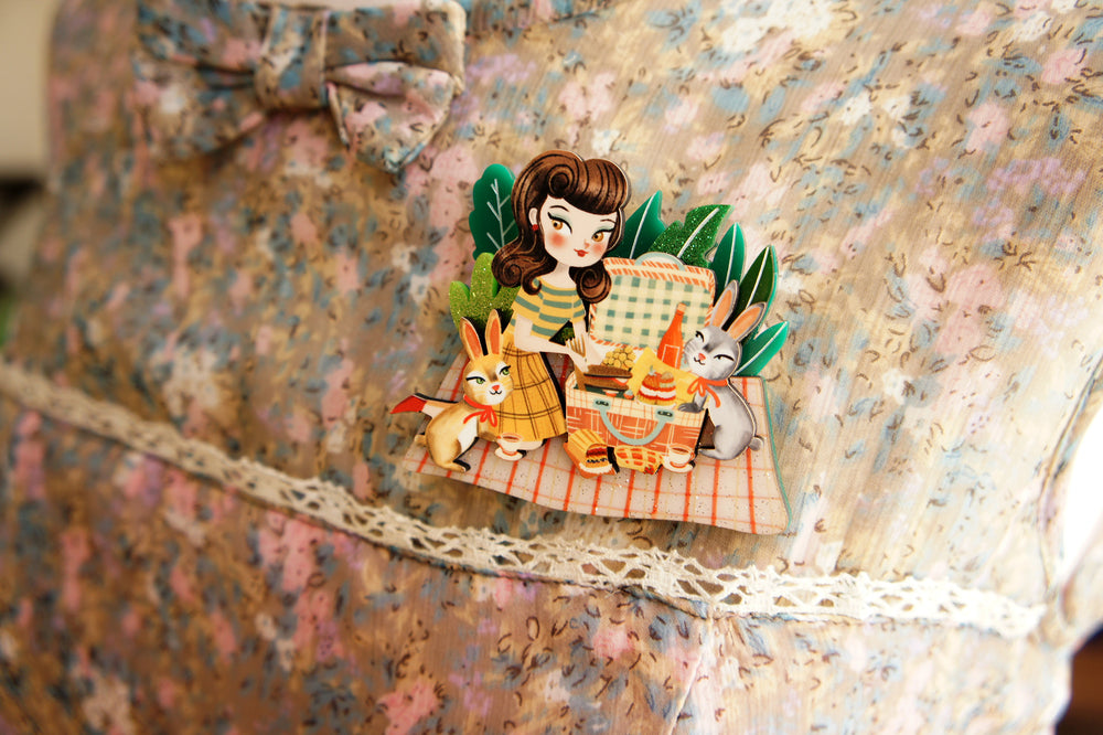 Picnic Brooch by Laliblue