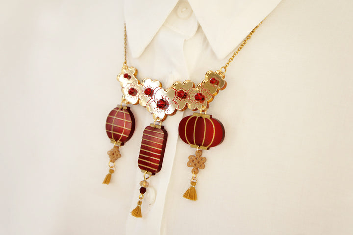 Lantern Party Necklace by Laliblue