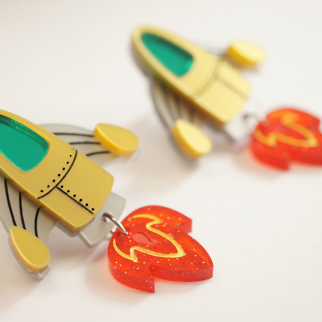 Spaceship Earrings by Laliblue | Space Adventures Collection