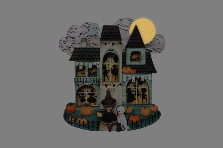 Halloween Party House Brooch