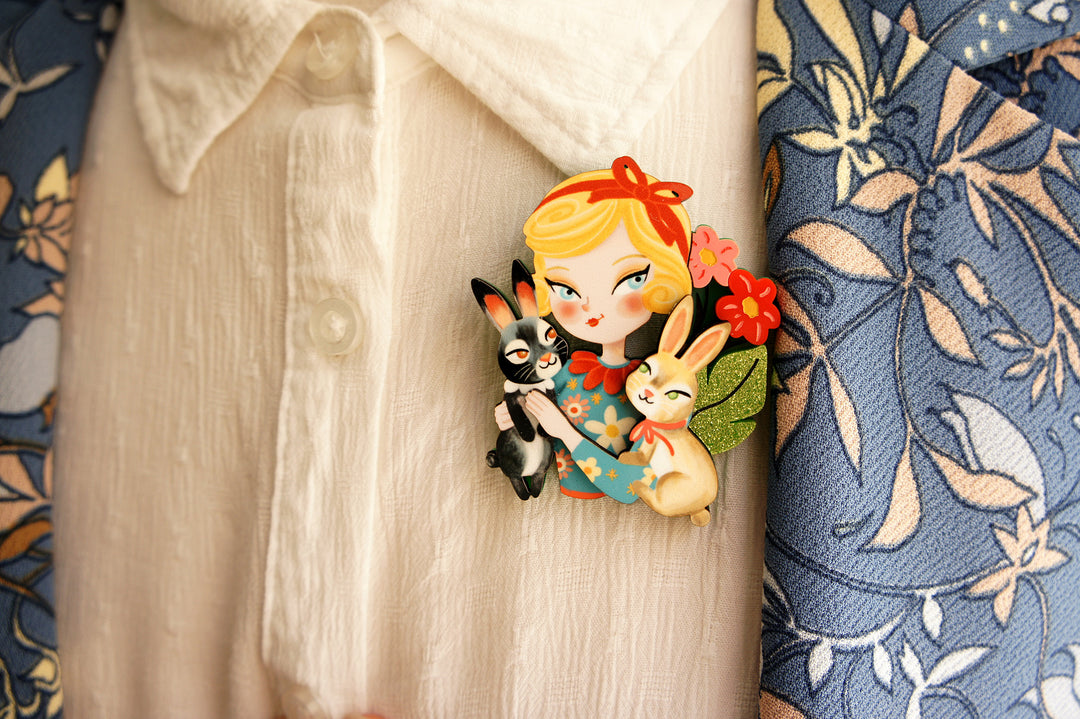 Rabbit Lover Brooch by Laliblue