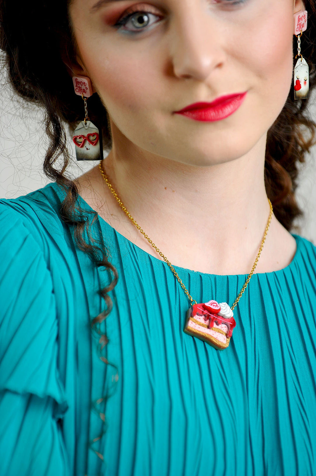 Love Letters Earrings by Laliblue - Red