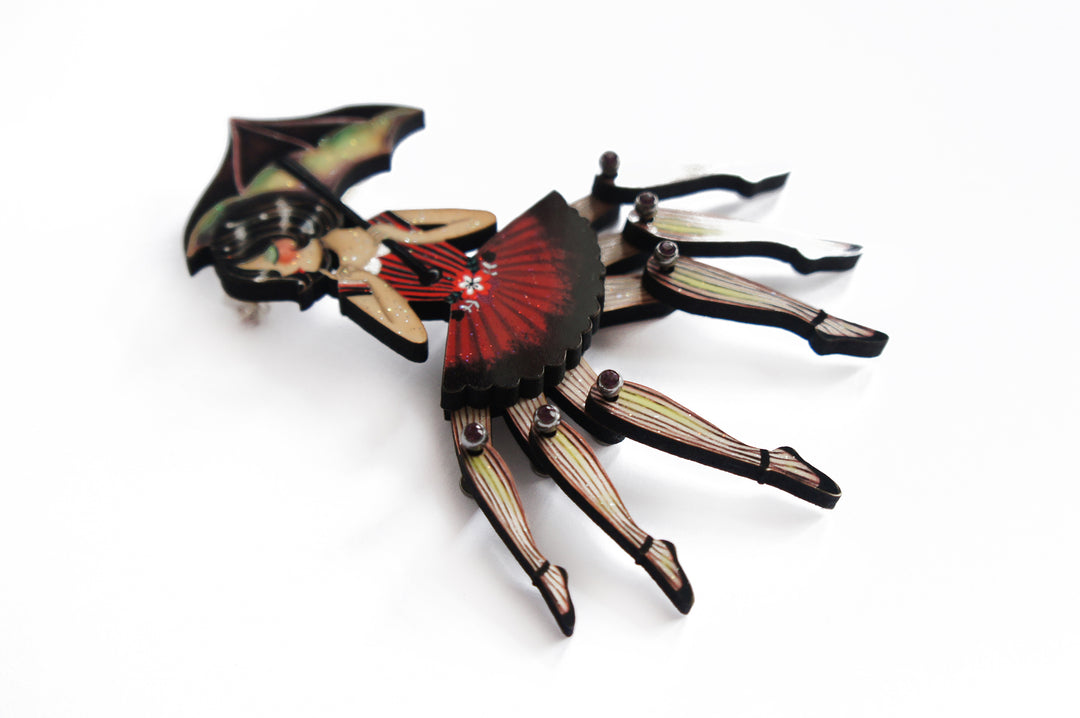 Spider Woman Halloween Brooch