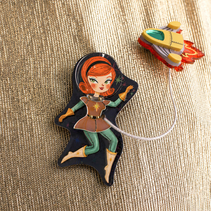 Cosmic Connection Double Brooch by Laliblue | Space Adventures Collection
