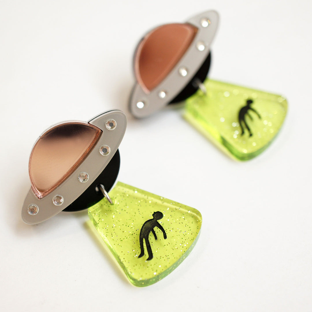 Flying Saucer Earrings by Laliblue | Space Adventures Collection