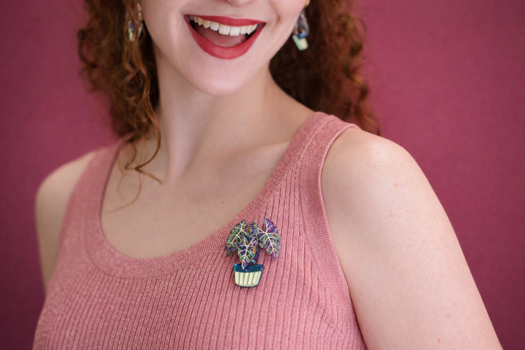 Alocasia Brooch by Laliblue, image 2