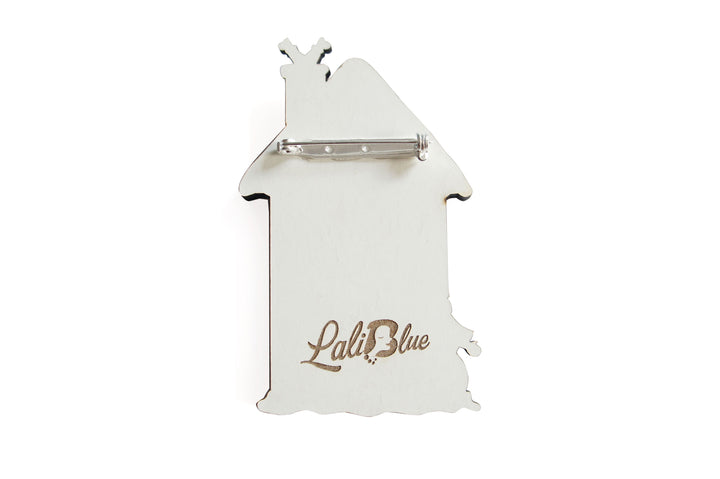 Christmas House Brooch by Laliblue