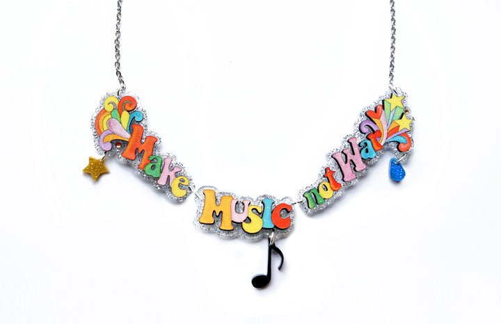 Make Tea Not War Necklace