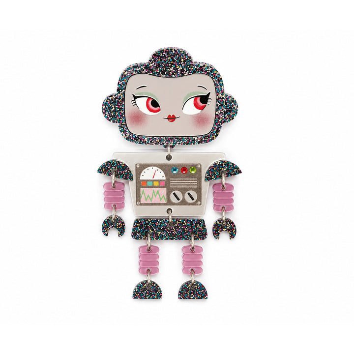 Retro Robot Girl Brooch by Laliblue | Space Adventures Collection