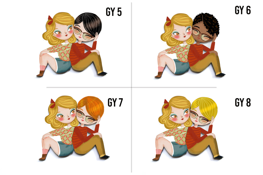 Puzzle with blonde girl brooch by Laliblue