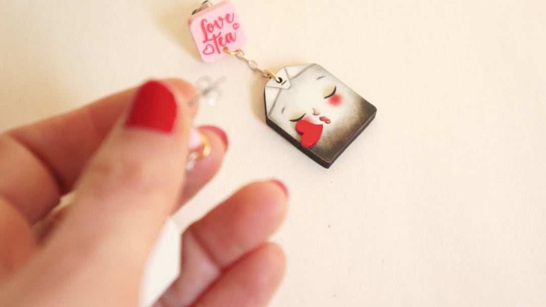 Love Letters Earrings by Laliblue - Red