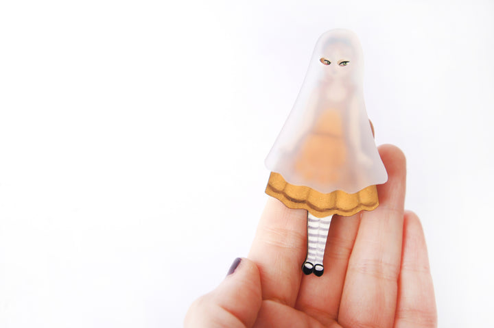 Ghost Girl Brooch by Laliblue