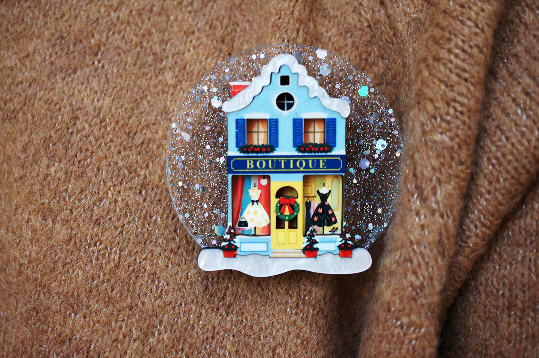 Christmas boutique brooch back with locking pin, LaliBlue Christmas jewelry