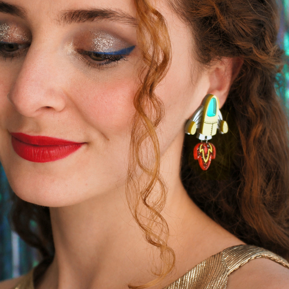 Spaceship Earrings by Laliblue | Space Adventures Collection