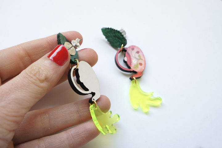 Green Tea Earrings by Laliblue