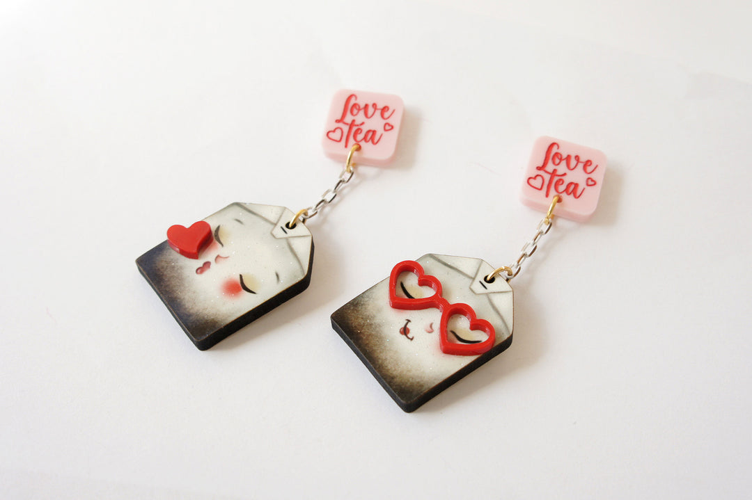 Love Letters Earrings by Laliblue - Red