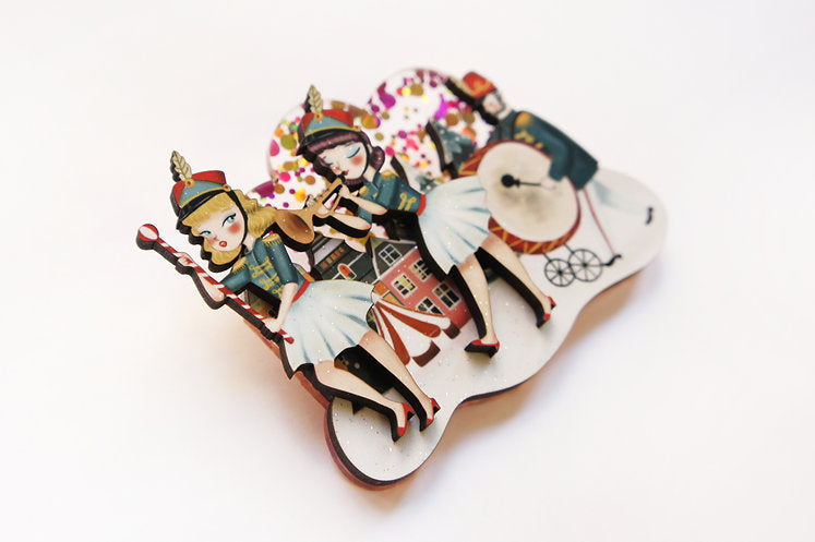 Musical Parade Brooch by Laliblue