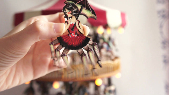 Spider Woman Halloween Brooch