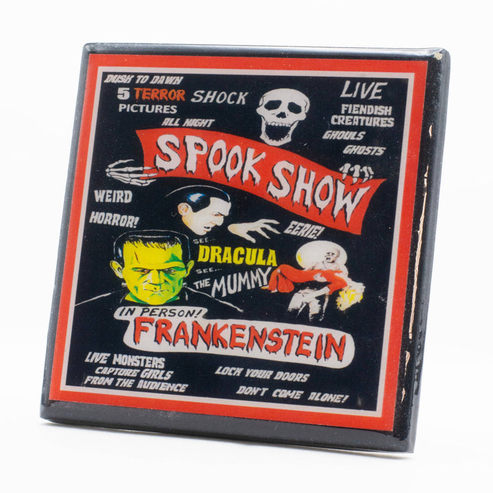 Vintage Halloween Spook Party Poster Coaster Set