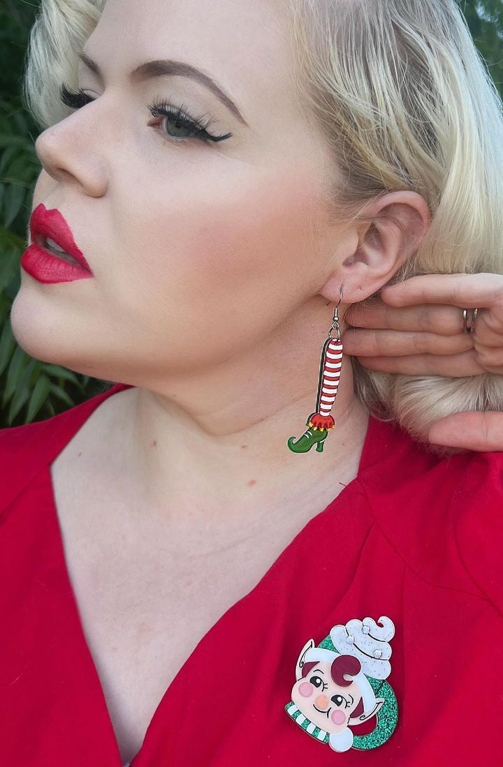 Jolly Jingler Mini Elf Mug Brooch by Lipstick & Chrome