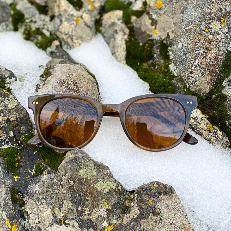 Round Hipster Sunglass with Polarized Lens - Darcy