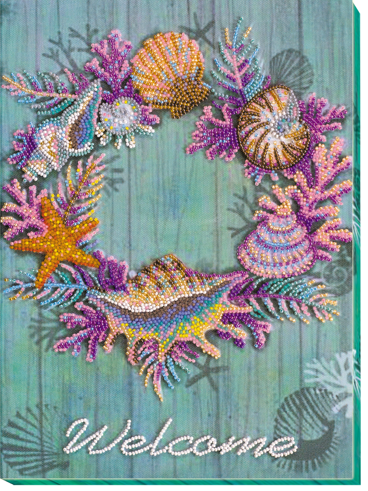 Bead Embroidery Kit - Wreath of shells