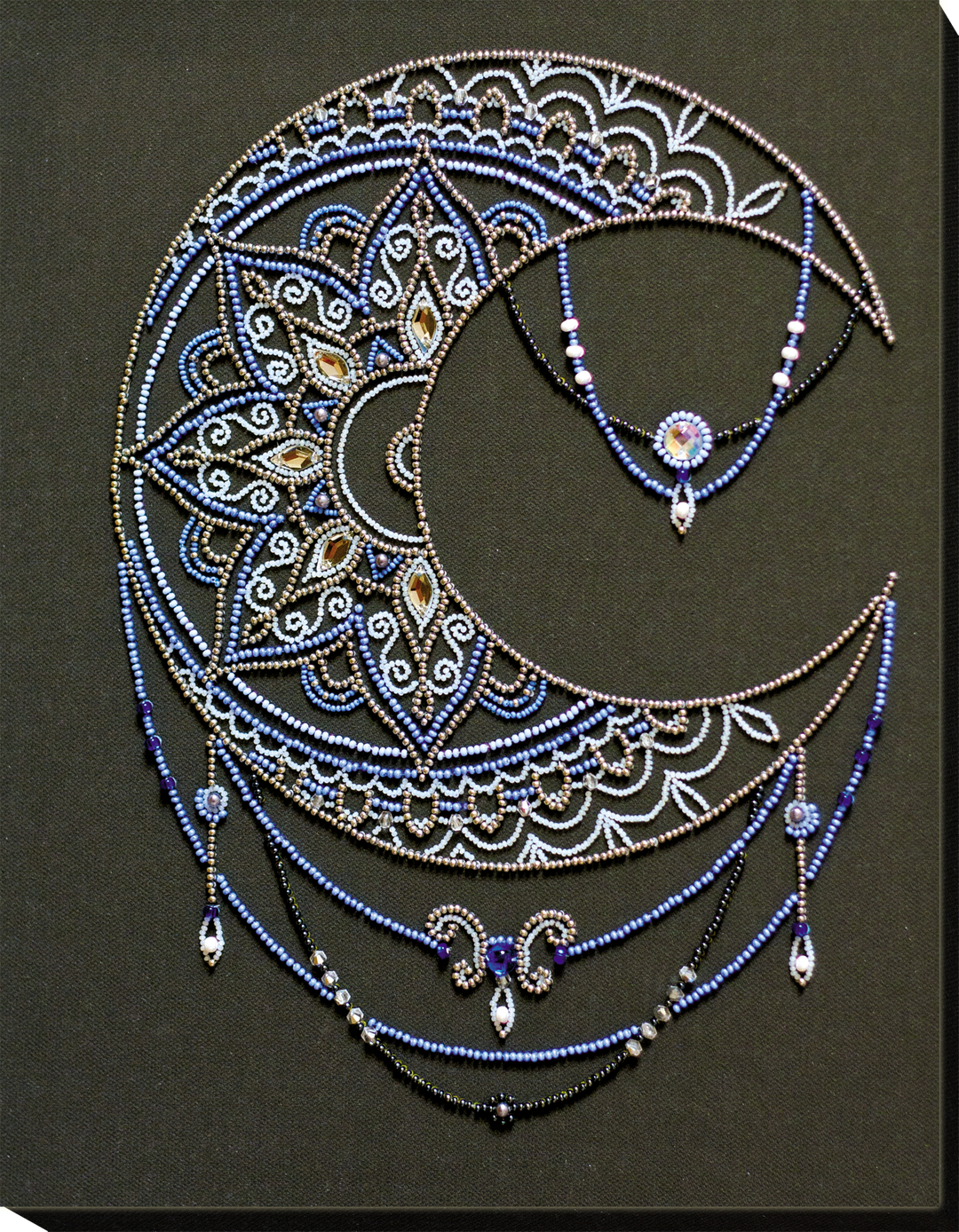 Bead Embroidery Kit - Moon pattern