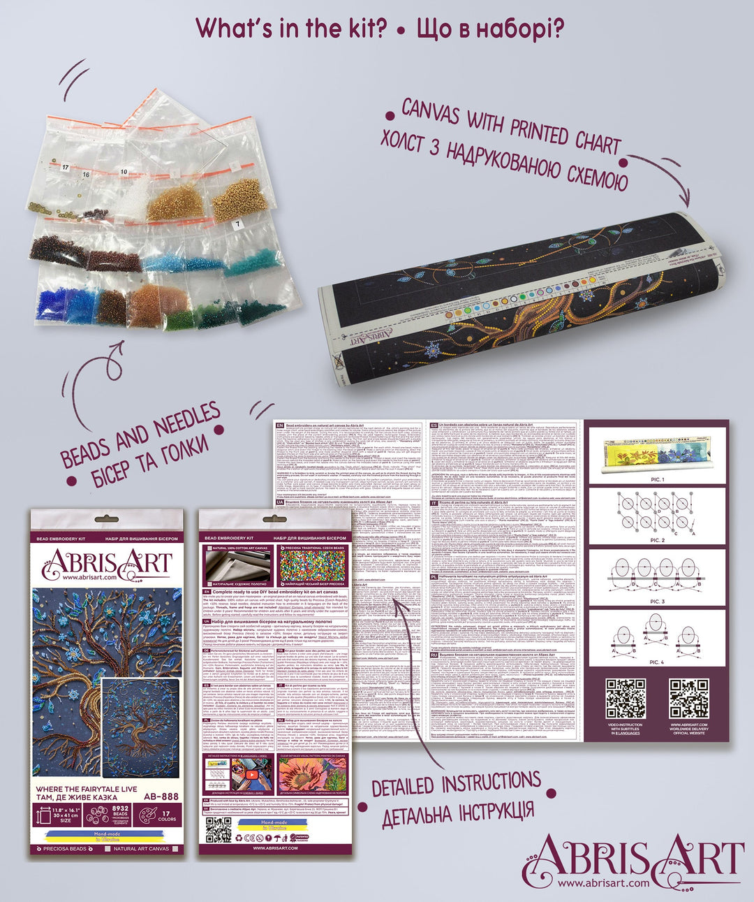 Bead Embroidery Kit - Where the fairytale live