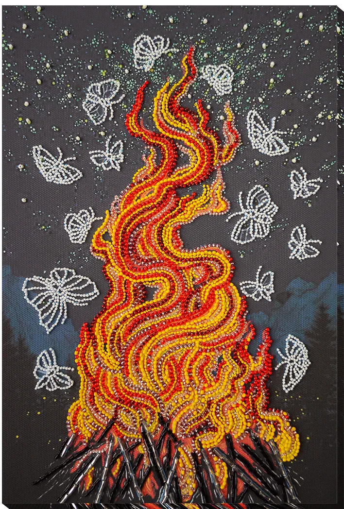 Bead Embroidery Kit - Dancing around the campfire
