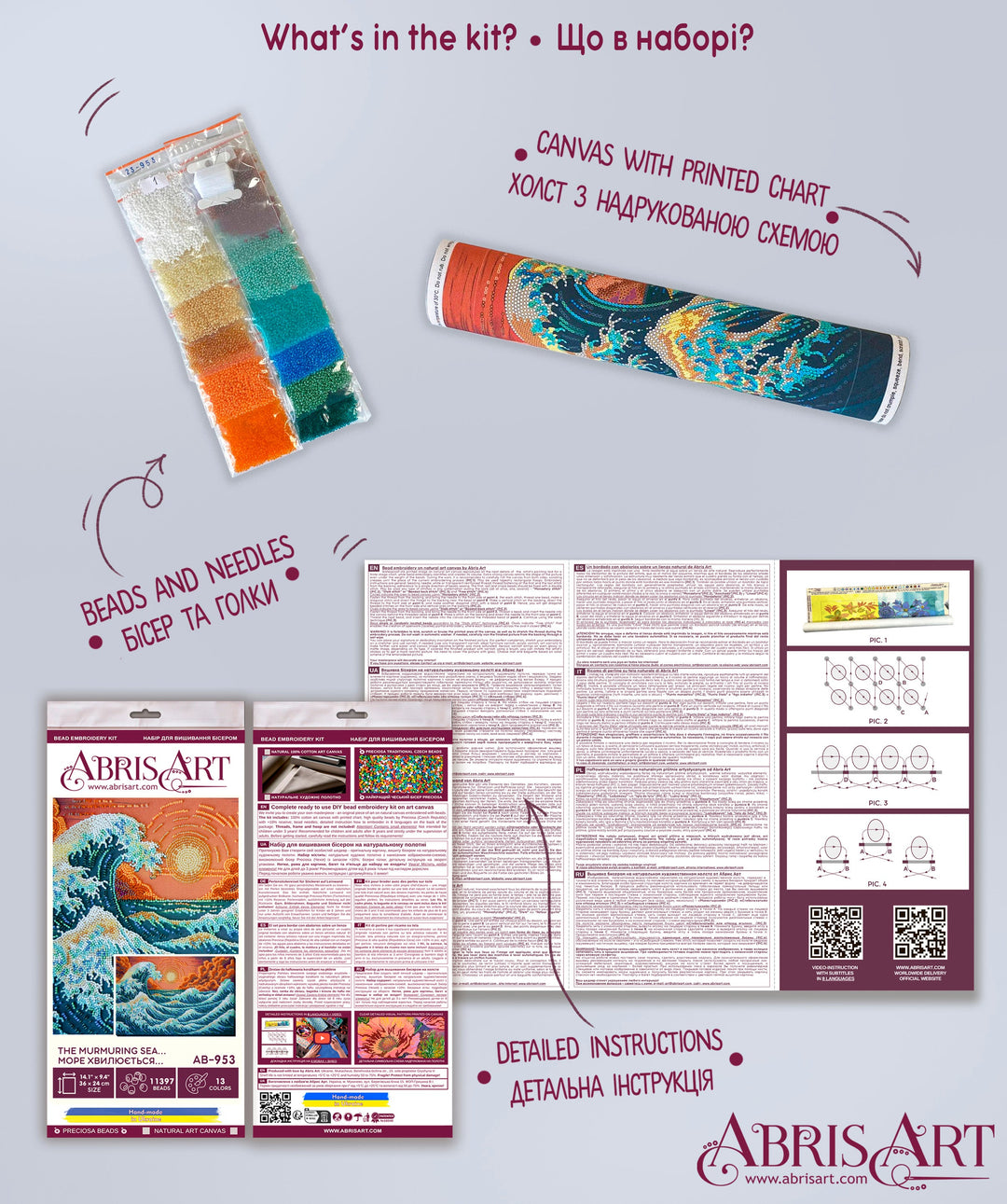 The Murmuring Sea Bead Embroidery Kit by Abris Art AB-953