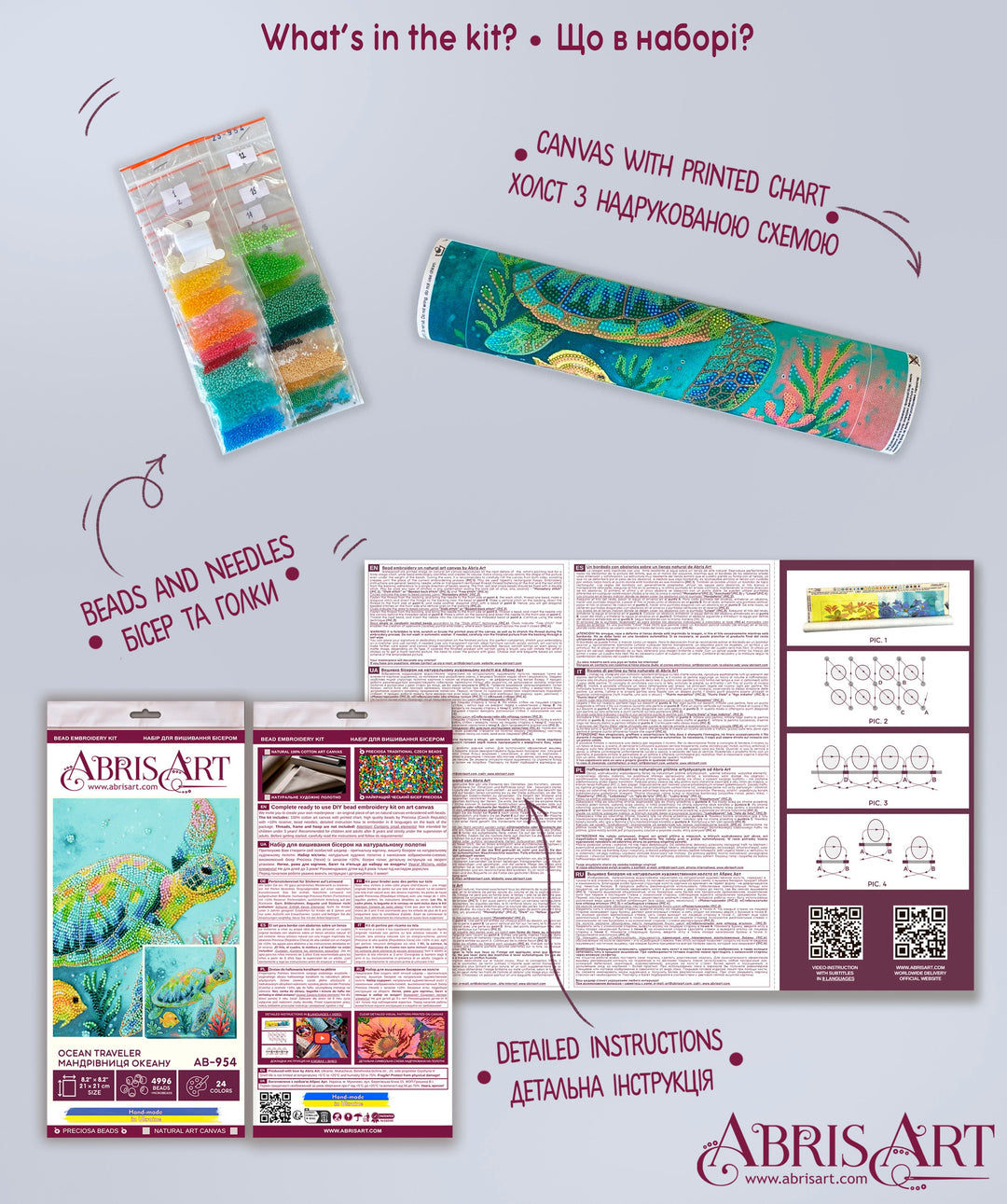 Ocean Traveler Bead Embroidery Kit by Abris Art AB-954