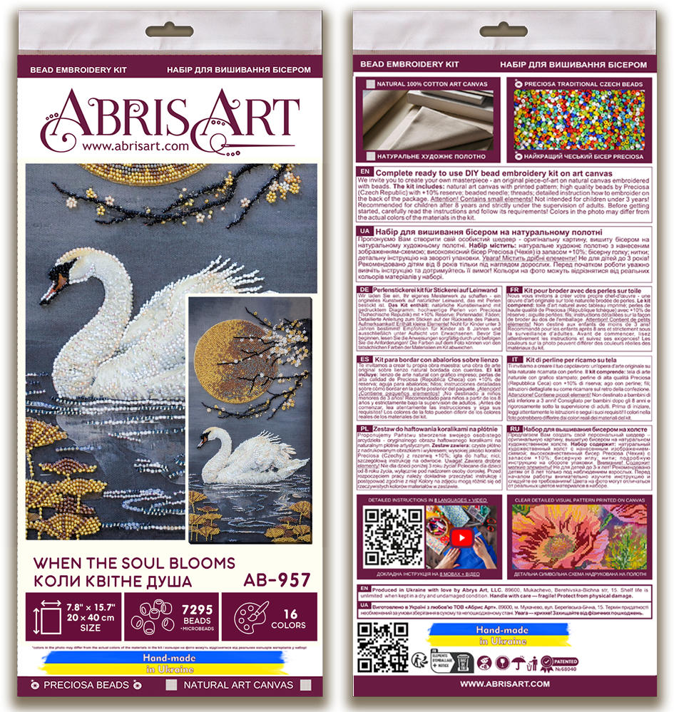 When the Soul Blooms Bead Embroidery Kit by Abris Art AB-957