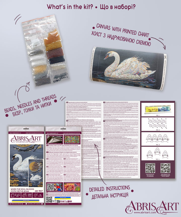 When the Soul Blooms Bead Embroidery Kit by Abris Art AB-957