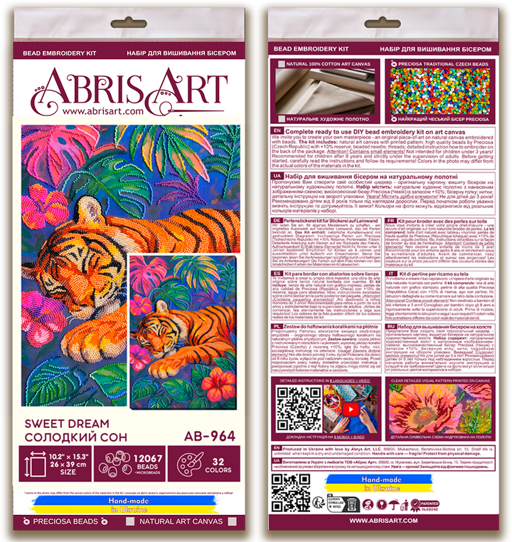 Sweet Dream Bead Embroidery Kit by Abris Art AB-964