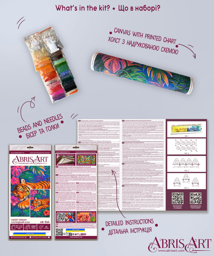 Sweet Dream Bead Embroidery Kit by Abris Art AB-964