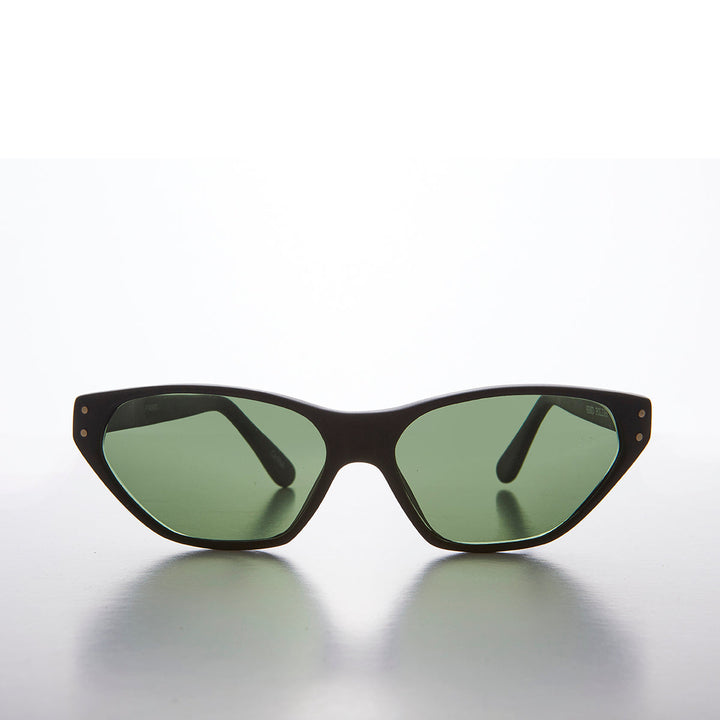 Narrow Edgy 90s Rocker Cat Eye Vintage Sunglass - Abigail